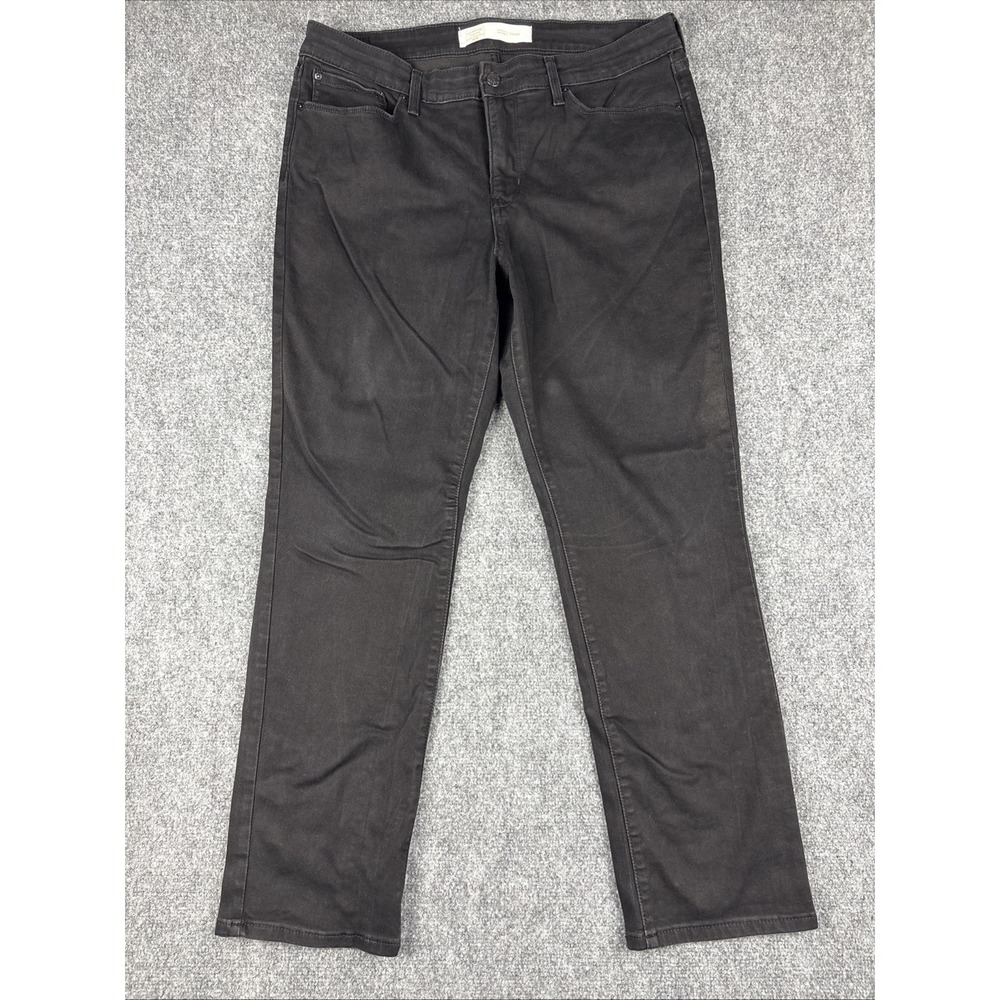 Signature by Levi Strauss Gold Totally Shaping Straight Jeans Black 16M 33x32